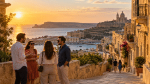 Immagine illustrativa dell’isola di Gozo al tramonto