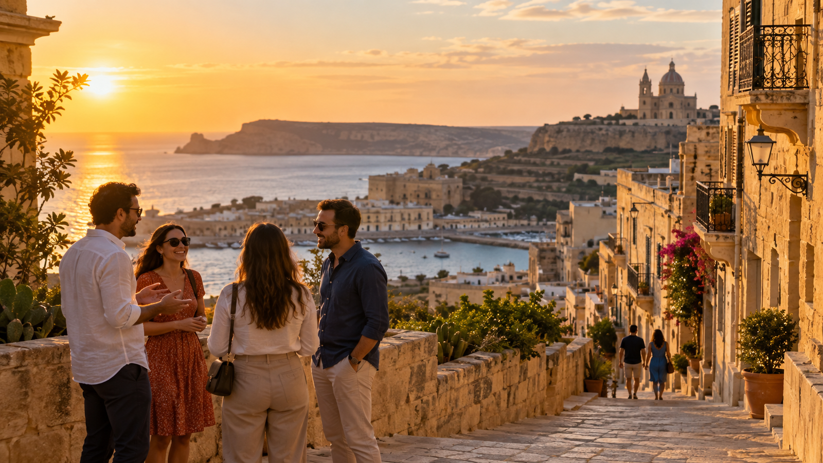 Immagine illustrativa dell’isola di Gozo al tramonto